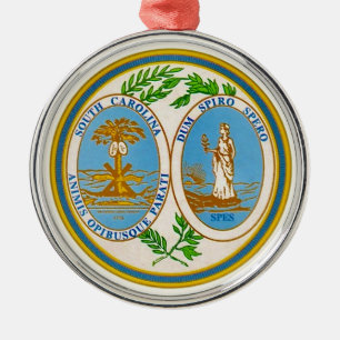 South Carolina State Seal Julgransprydnad Metall