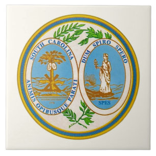 South Carolina State Seal Kakelplatta