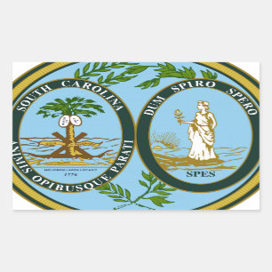 South Carolina State Seal Rektangulärt Klistermärke