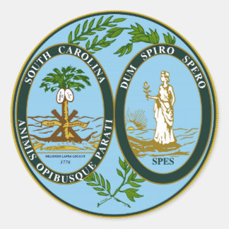South Carolina State Seal Runt Klistermärke