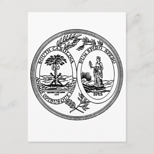 South Carolina State Seal Vykort (Framsida)