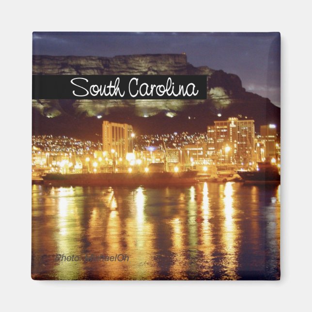 South Carolina State Travel Souvenir Fridge Magnet (Framsidan)