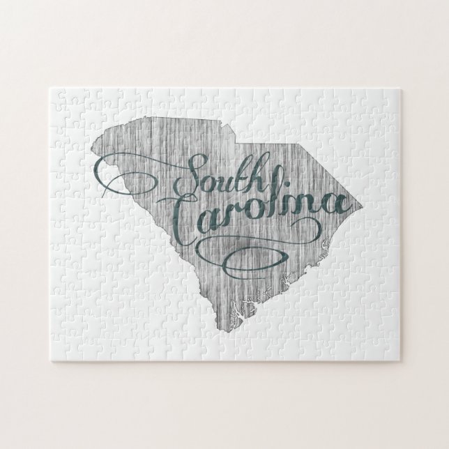 South Carolina State Typography Pussel (Horisontell)
