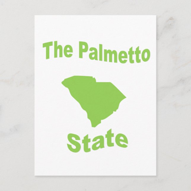 South Carolina: staten Palmetto Vykort (Framsida)