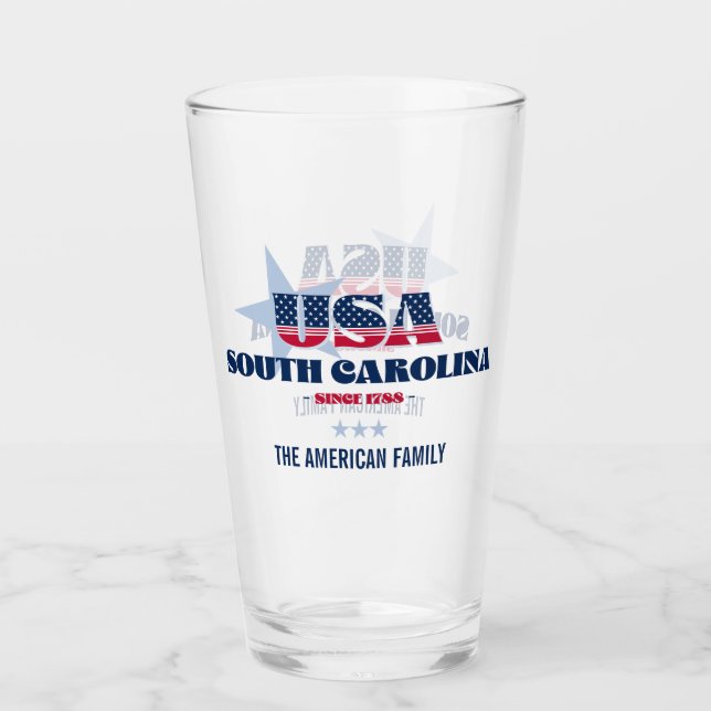 South Carolina Statens Fakta Personlig Glaskopp (Framsida)