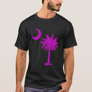 South Carolina Statens flagg Palmetto-träd halvmån T Shirt