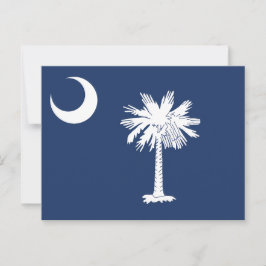 South Carolina Statens Flagga Halvmåne Vykort