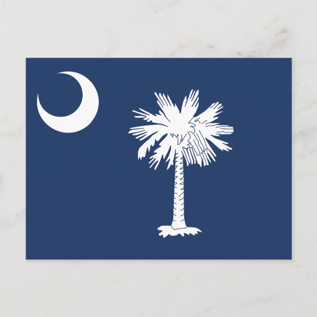 South Carolina Statens Flagga Halvmåne Vykort (Framsida)