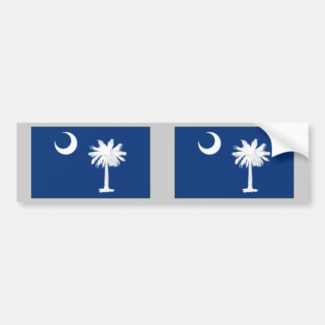 South Carolina statlig flagga Bildekal (Framsidan)