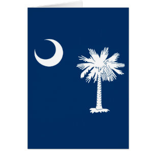 South Carolina Statlig flagga Decor Hälsningskort