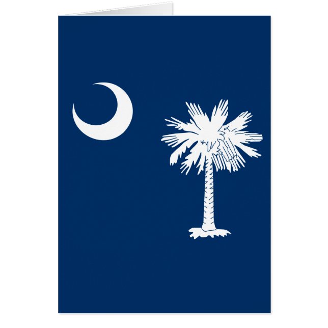 South Carolina Statlig flagga Decor Hälsningskort (Framsidan)