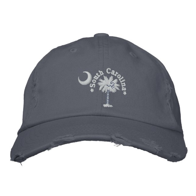 South Carolina Statlig flagga Design Broderad Keps (Framsida)