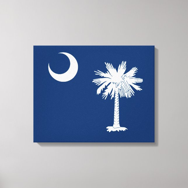 South Carolina Statlig flagga Design Decor Canvastryck (Framsida)