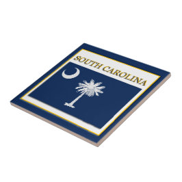 South Carolina Statlig flagga Design Tile Kakelplatta