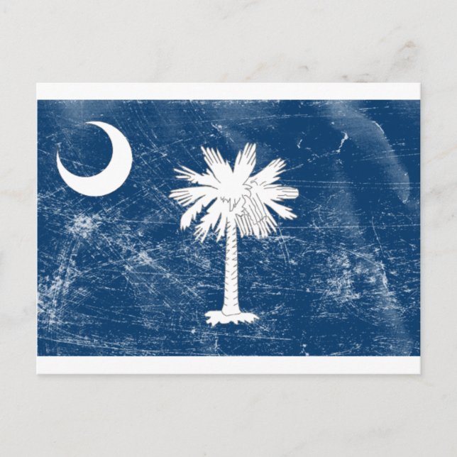 South Carolina Statlig flagga (Distress) Vykort (Framsida)