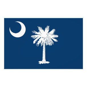 South Carolina Statlig flagga Fototryck