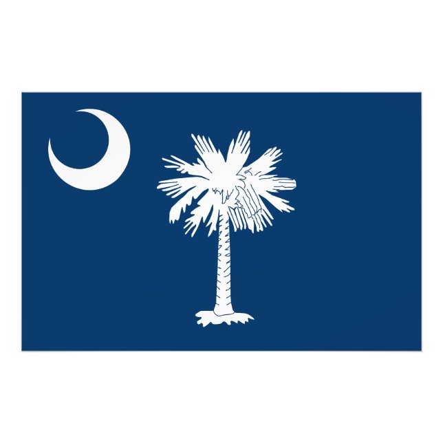 South Carolina Statlig flagga Fototryck (Framsidan)