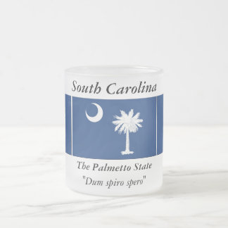 South Carolina statlig flagga Frostad Glasmugg