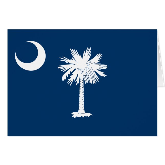 South Carolina Statlig flagga Hälsningskort (Framsidan Horizontal)