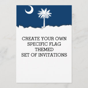 South Carolina statlig flagga Inbjudningar