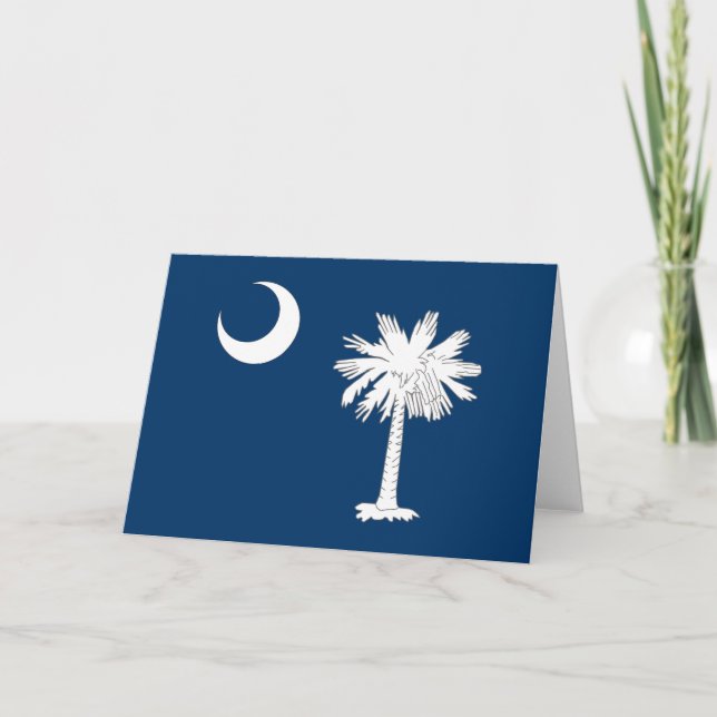 South Carolina Statlig flagga Kort (Framsida)