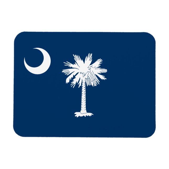 South Carolina Statlig flagga Magnet (Horisontell)