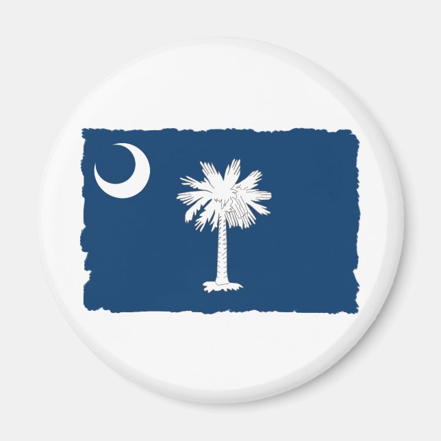 South Carolina Statlig flagga Magnet (Framsidan)