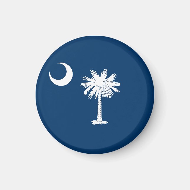 South Carolina Statlig flagga Magnet (Framsidan)