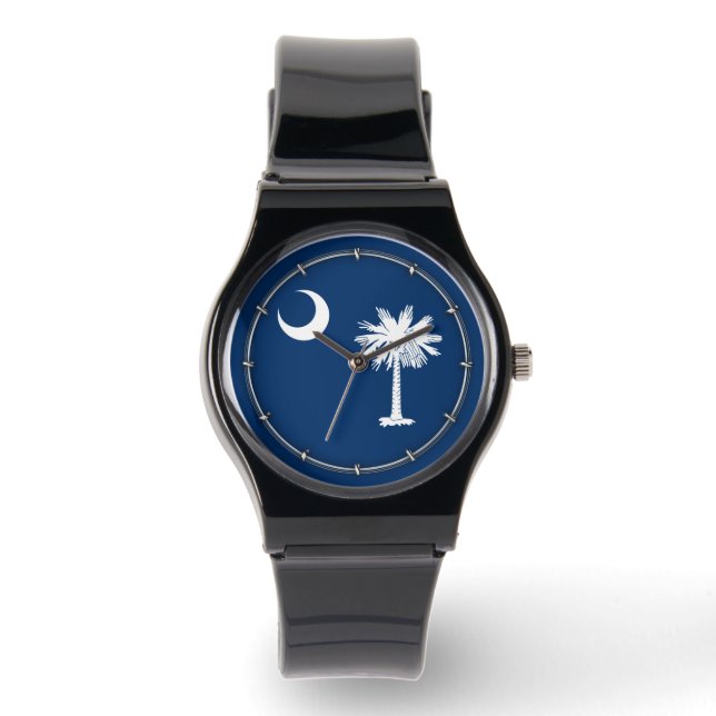 South Carolina Statlig flagga Mode Armbandsur (Framsida)