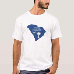 South Carolina statlig flagga och karta Tröja