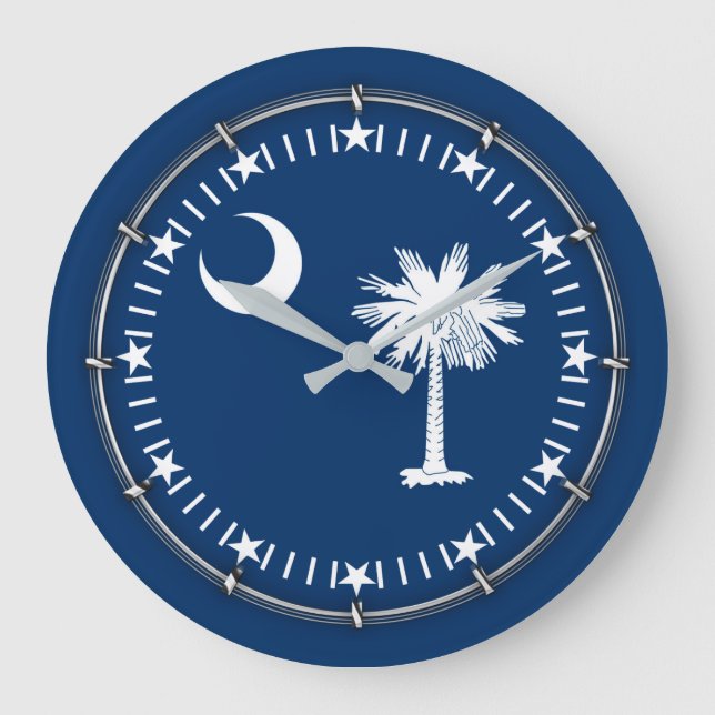 South Carolina Statlig flagga på en Stor Klocka (Framsida)