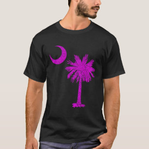 South Carolina Statlig flagga Palmetto Träd Cresce T Shirt