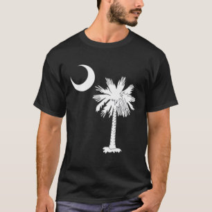 South Carolina Statlig flagga Palmetto Träd Cresce T Shirt