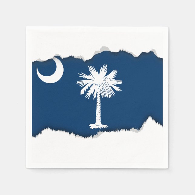 South Carolina Statlig flagga Pappersservett (Framsidan)
