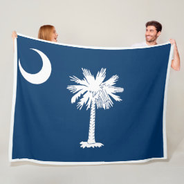 South Carolina Statlig flagga Print Patriotc Fleecefilt