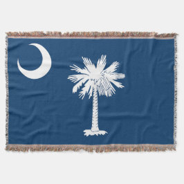 South Carolina Statlig flagga Print Patriotic Filt