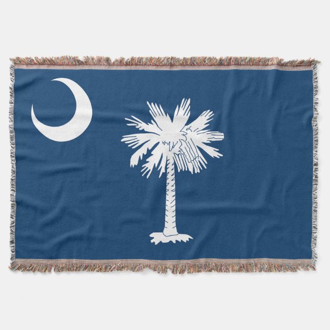 South Carolina Statlig flagga Print Patriotic Filt (Framsidan)