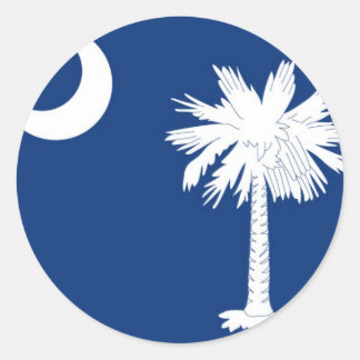 South Carolina Statlig flagga Runt Klistermärke