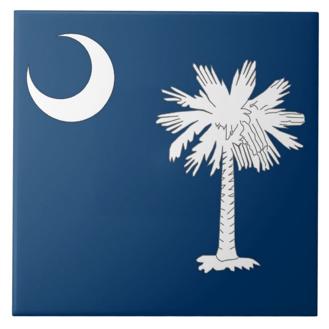 South Carolina Statlig flagga Tile Kakelplatta (Framsidan)