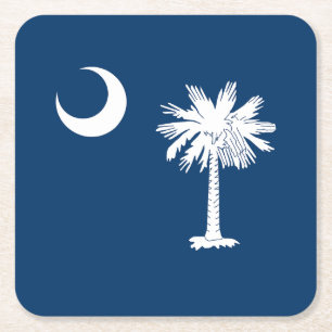 South Carolina Statlig flagga Underlägg Papper Kvadrat
