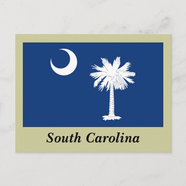 South Carolina Statlig flagga Vykort (Framsida)