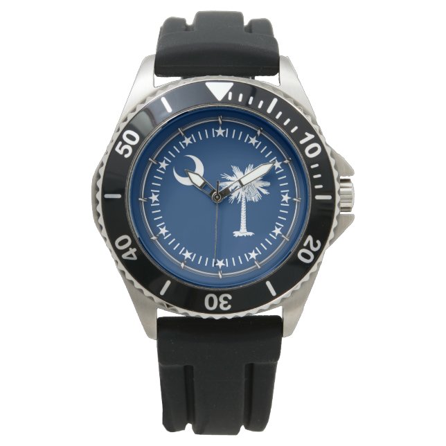 South Carolina Statlig flagga Watch Design Armbandsur (Framsida)