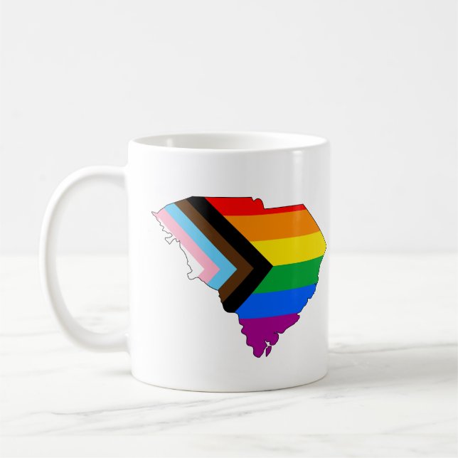 South Carolina Statliga Pride HBTQ Progress Pride Kaffemugg (Vänster)