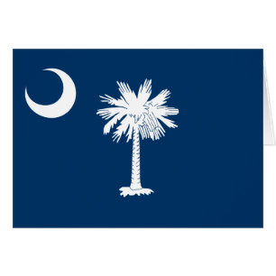 South Carolina statsflagga Hälsningskort