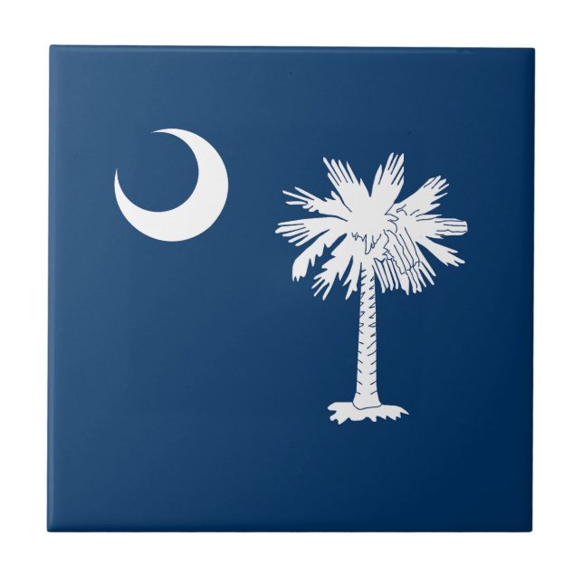 South Carolina statsflagga Kakelplatta (Framsidan)