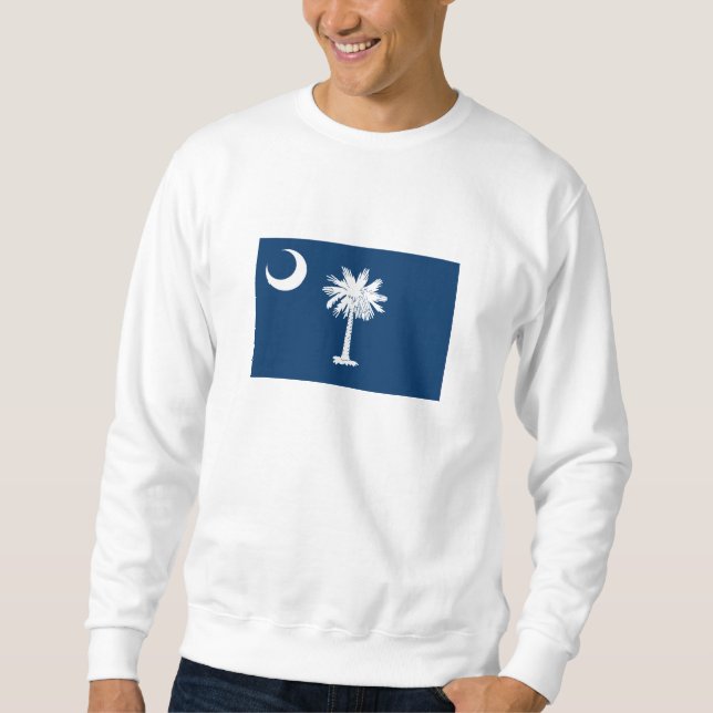 South Carolina statsflagga Lång Ärmad Tröja (Framsida)