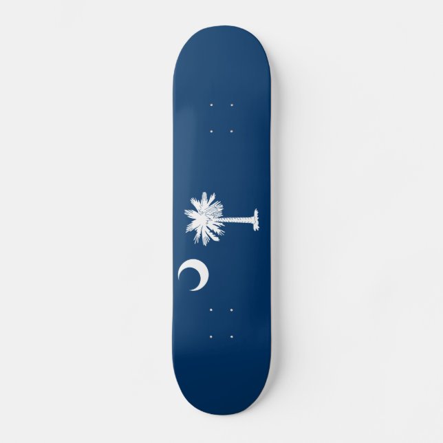 South Carolina statsflagga Mini Skateboard Bräda 18,5 Cm (Framsida)