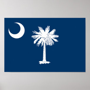 South Carolina statsflagga Poster