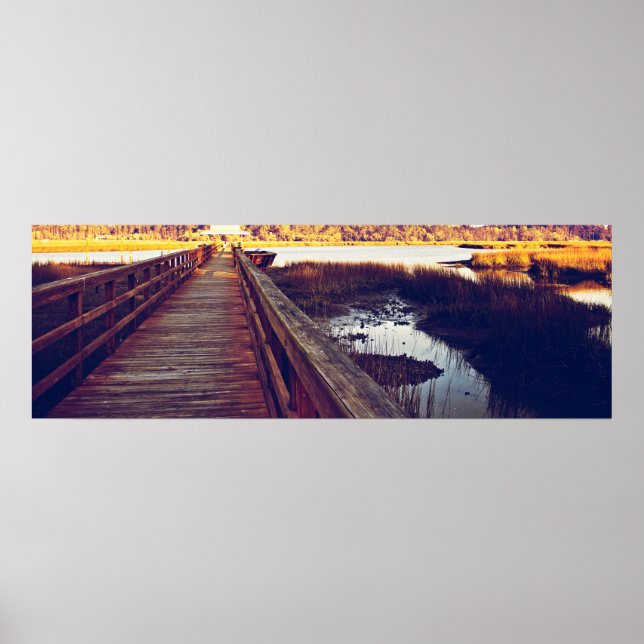 South Carolina Sunset 36x12 Poster (Framsidan)