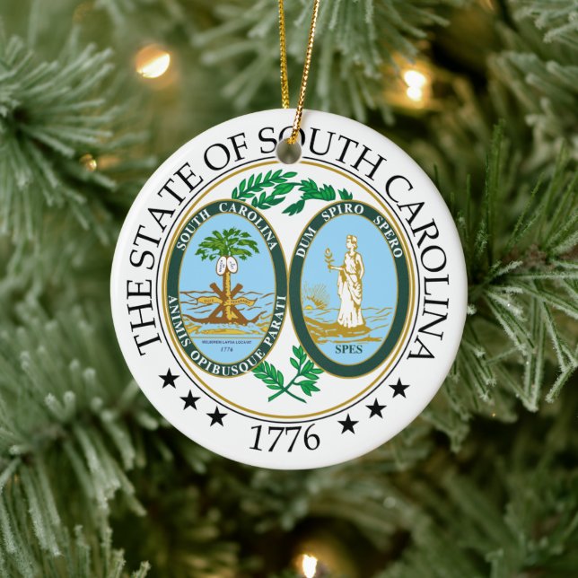 South Carolina-tecken Julgransprydnad Keramik (Träd)